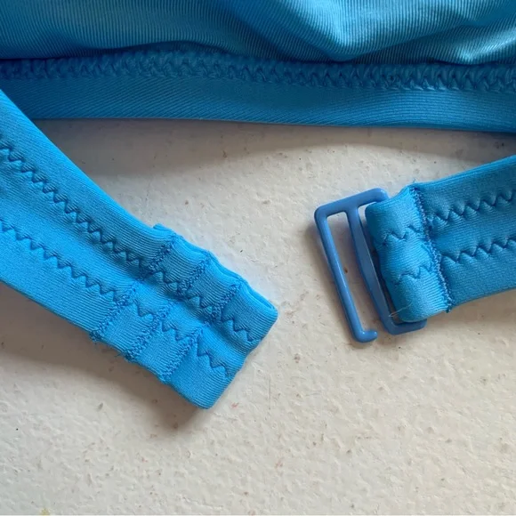 Aerie Size XL Bikini Set Scoop Top + Bikini Bottom Ocean Blue NWT - Picture 8 of 17